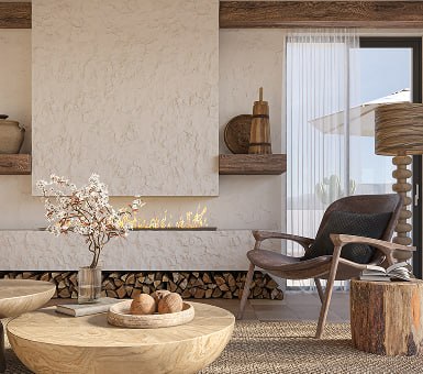 Coastal residence at golden hour